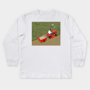 Forest Mower Kids Long Sleeve T-Shirt